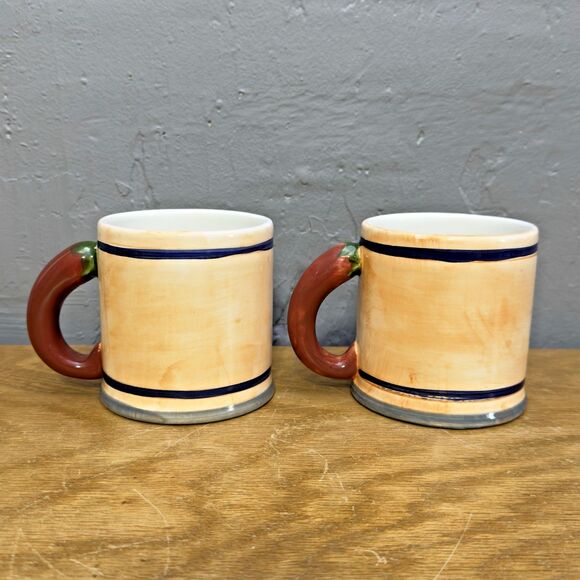 Hot Peppers Ceramic Coffee Cup / Mug Set of 2 by Houston Harvest Gifts - Picture 5 of 7